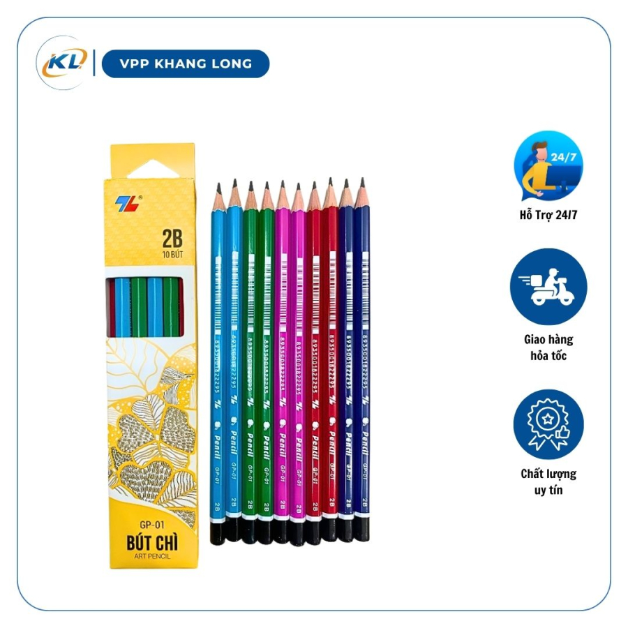 Bút chì gỗ 2B Thiên Long GP-01